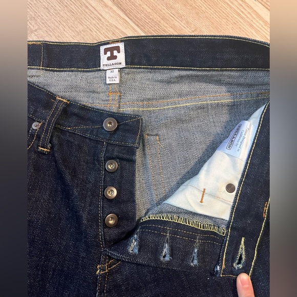 Tellason Men's 32x30 Selvedge Indigo Jeans - Picture 3 of 8